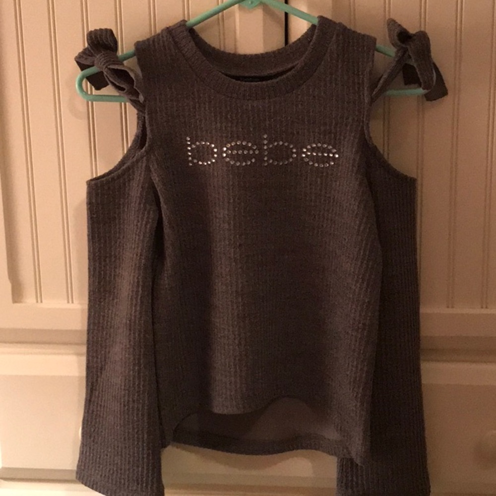Bebe Girls Shoulder-less Tie Top